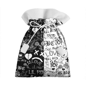 Подарочный 3D мешок с принтом LIL PEEP LOGOBOMBING | ЛИЛ ПИП в Екатеринбурге, 100% полиэстер | Размер: 29*39 см | lil peep | lil prince | pink | зарубежная музыка | лил пип | маленький принц