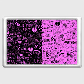 Магнит 45*70 с принтом LIL PEEP LOGOBOMBING BLACK PINK в Екатеринбурге, Пластик | Размер: 78*52 мм; Размер печати: 70*45 | lil peep | lil prince | pink | зарубежная музыка | лил пип | маленький принц
