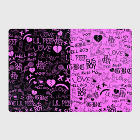 Магнитный плакат 3Х2 с принтом LIL PEEP LOGOBOMBING BLACK PINK в Екатеринбурге, Полимерный материал с магнитным слоем | 6 деталей размером 9*9 см | lil peep | lil prince | pink | зарубежная музыка | лил пип | маленький принц