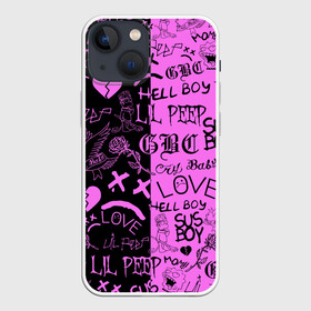 Чехол для iPhone 13 mini с принтом LIL PEEP LOGOBOMBING BLACK PINK в Екатеринбурге,  |  | Тематика изображения на принте: lil peep | lil prince | pink | зарубежная музыка | лил пип | маленький принц