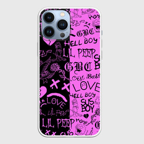 Чехол для iPhone 13 Pro Max с принтом LIL PEEP LOGOBOMBING BLACK PINK в Екатеринбурге,  |  | Тематика изображения на принте: lil peep | lil prince | pink | зарубежная музыка | лил пип | маленький принц