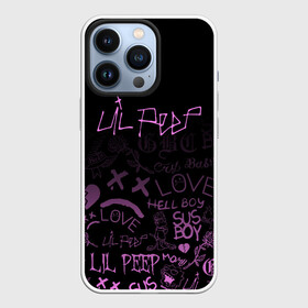 Чехол для iPhone 13 Pro с принтом LIL PEEP в Екатеринбурге,  |  | Тематика изображения на принте: lil peep | lil prince | pink | зарубежная музыка | лил пип | маленький принц