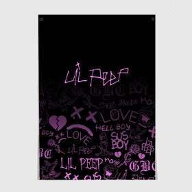 Постер с принтом LIL PEEP в Екатеринбурге, 100% бумага
 | бумага, плотность 150 мг. Матовая, но за счет высокого коэффициента гладкости имеет небольшой блеск и дает на свету блики, но в отличии от глянцевой бумаги не покрыта лаком | lil peep | lil prince | pink | зарубежная музыка | лил пип | маленький принц