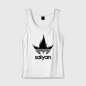 Женская майка хлопок с принтом Saiyan в Екатеринбурге, 95% хлопок, 5% эластан |  | adidas | logo | manga | training | абибас | адидас | брутальный | воин | герой | главный | жемчуг | зарядка | из | кавай | копия | крутой | кулак | лицо | м | малыш | манга | мастер | милый | мотивация | надпись | облако