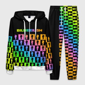 Мужской костюм 3D с принтом BILLIE EILISH в Екатеринбурге, 100% полиэстер | Манжеты и пояс оформлены тканевой резинкой, двухслойный капюшон со шнурком для регулировки, карманы спереди | be | billie | billie eilish | blohsh | ghoul | билли | билли айлиш