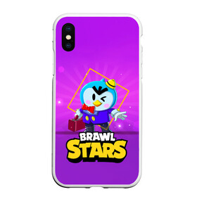 Чехол для iPhone XS Max матовый с принтом Brawl Stars Mr P в Екатеринбурге, Силикон | Область печати: задняя сторона чехла, без боковых панелей | bo | brawl | brock | bull | colt | dynamike | elprimo | jessie | leon | moba | nita | shelly | stars | бо | брок | булл | джесси | динамайк | кольт | леон | нита | шелли | эльпримо