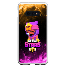 Чехол для Samsung S10E с принтом Brawl Stars Sandy в Екатеринбурге, Силикон | Область печати: задняя сторона чехла, без боковых панелей | brawl stars | brawl stars sandy | legendary brawler | leon | leon shark | sandy | shark | stars | акула | бравл стар сэнди | леон акула | сенди | сэнди