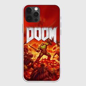 Чехол для iPhone 12 Pro с принтом DOOM в Екатеринбурге, силикон | область печати: задняя сторона чехла, без боковых панелей | doom | doom eternal | дум