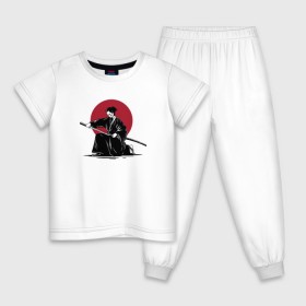Детская пижама хлопок с принтом Японский самурай, Самурай в Екатеринбурге, 100% хлопок |  брюки и футболка прямого кроя, без карманов, на брюках мягкая резинка на поясе и по низу штанин
 | 