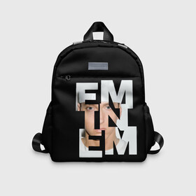 Детский рюкзак 3D с принтом Eminem в Екатеринбурге, 100% полиэстер | лямки с регулируемой длиной, сверху петелька, чтобы рюкзак можно было повесить на вешалку. Основное отделение закрывается на молнию, как и внешний карман. Внутри дополнительный карман. По бокам два дополнительных кармашка | Тематика изображения на принте: eminem | актёр | композитор | музыкант | продюсер | рэпер | эминем