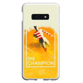 Чехол для Samsung S10E с принтом Регби The Champion в Екатеринбурге, Силикон | Область печати: задняя сторона чехла, без боковых панелей | champion | rugby | винтаж | регби | ретро | спорт | футбол | чемпион