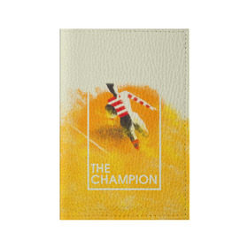 Обложка для паспорта матовая кожа с принтом Регби. The Champion в Екатеринбурге, натуральная матовая кожа | размер 19,3 х 13,7 см; прозрачные пластиковые крепления | champion | rugby | винтаж | регби | ретро | спорт | футбол | чемпион