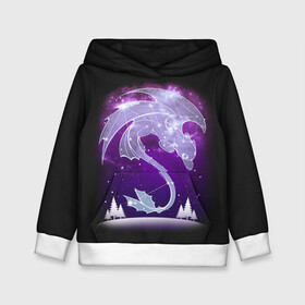 Детская толстовка 3D с принтом  Как приручить дракона в Екатеринбурге, 100% полиэстер | двухслойный капюшон со шнурком для регулировки, мягкие манжеты на рукавах и по низу толстовки, спереди карман-кенгуру с мягким внутренним слоем | Тематика изображения на принте: dragon | how | to train | your | астрид | беззубик | викинги | всадник | гриммель | дневная | дракон | иккинг | как | ночная | олух | приручить | фурия | фэнтези