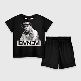 Детский костюм с шортами 3D с принтом Eminem в Екатеринбурге,  |  | eminem | evil | ken kaniff | marshall bruce mathers iii | mm | rap | slim shady | маршалл брюс мэтерс iii | рэп | рэп рок | хип хоп | хорроркор | эминем