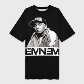 Платье-футболка 3D с принтом Eminem в Екатеринбурге,  |  | eminem | evil | ken kaniff | marshall bruce mathers iii | mm | rap | slim shady | маршалл брюс мэтерс iii | рэп | рэп рок | хип хоп | хорроркор | эминем