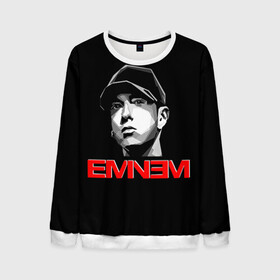 Мужской свитшот 3D с принтом Eminem в Екатеринбурге, 100% полиэстер с мягким внутренним слоем | круглый вырез горловины, мягкая резинка на манжетах и поясе, свободная посадка по фигуре | Тематика изображения на принте: eminem | evil | ken kaniff | marshall bruce mathers iii | mm | rap | slim shady | маршалл брюс мэтерс iii | рэп | рэп рок | хип хоп | хорроркор | эминем