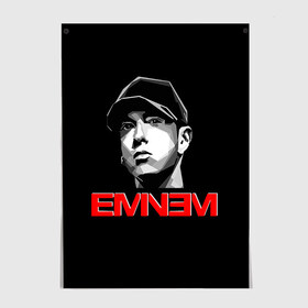 Постер с принтом Eminem в Екатеринбурге, 100% бумага
 | бумага, плотность 150 мг. Матовая, но за счет высокого коэффициента гладкости имеет небольшой блеск и дает на свету блики, но в отличии от глянцевой бумаги не покрыта лаком | eminem | evil | ken kaniff | marshall bruce mathers iii | mm | rap | slim shady | маршалл брюс мэтерс iii | рэп | рэп рок | хип хоп | хорроркор | эминем