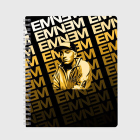 Тетрадь с принтом Eminem в Екатеринбурге, 100% бумага | 48 листов, плотность листов — 60 г/м2, плотность картонной обложки — 250 г/м2. Листы скреплены сбоку удобной пружинной спиралью. Уголки страниц и обложки скругленные. Цвет линий — светло-серый
 | eminem | актёр | композитор | музыкант | продюсер | рэпер | эминем