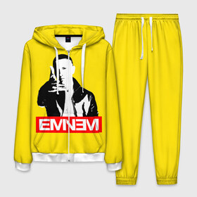 Мужской костюм 3D с принтом Eminem в Екатеринбурге, 100% полиэстер | Манжеты и пояс оформлены тканевой резинкой, двухслойный капюшон со шнурком для регулировки, карманы спереди | Тематика изображения на принте: eminem | evil | ken kaniff | marshall bruce mathers iii | mm | rap | slim shady | маршалл брюс мэтерс iii | рэп | рэп рок | хип хоп | хорроркор | эминем