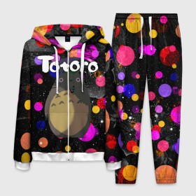 Мужской костюм 3D с принтом Totoro в Екатеринбурге, 100% полиэстер | Манжеты и пояс оформлены тканевой резинкой, двухслойный капюшон со шнурком для регулировки, карманы спереди | japan | my neighbor totoro | neighbor totoro | totoro | мой сосед тоторо | сосед тоторо | тоторо | япония