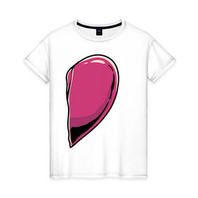 Женская футболка хлопок с принтом половинка сердца в Екатеринбурге, 100% хлопок | прямой крой, круглый вырез горловины, длина до линии бедер, слегка спущенное плечо | 14 февраля | день святого  валентина | любовь | парные | подарок