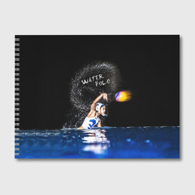 Альбом для рисования с принтом Water polo в Екатеринбурге, 100% бумага
 | матовая бумага, плотность 200 мг. | Тематика изображения на принте: polo | water polo | вода | водное поло | водный спорт | плавание | пловец | поло | спорт