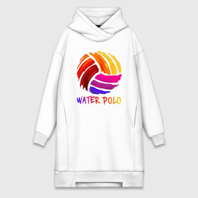 Платье-худи хлопок с принтом Мяч для водного поло в Екатеринбурге,  |  | polo | water polo | вода | водное поло | водный спорт | плавание | пловец | поло | спорт