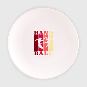 Тарелка с принтом Handball в Екатеринбурге, фарфор | диаметр - 210 мм
диаметр для нанесения принта - 120 мм | hand ball | handball | play | игра | игра в ганбол | игра с мячом | мяч | руки | футбол