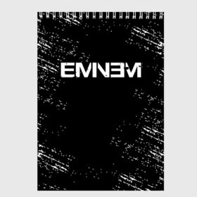 Скетчбук с принтом EMINEM в Екатеринбурге, 100% бумага
 | 48 листов, плотность листов — 100 г/м2, плотность картонной обложки — 250 г/м2. Листы скреплены сверху удобной пружинной спиралью | eminem | rap | маршалл | музыка | музыкант | песни | реп | рэп | рэпер | хип хоп | эминем