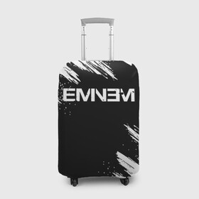 Чехол для чемодана 3D с принтом EMINEM в Екатеринбурге, 86% полиэфир, 14% спандекс | двустороннее нанесение принта, прорези для ручек и колес | eminem | rap | маршалл | музыка | музыкант | песни | реп | рэп | рэпер | хип хоп | эминем