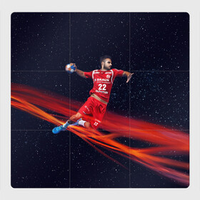 Магнитный плакат 3Х3 с принтом Гандболист в Екатеринбурге, Полимерный материал с магнитным слоем | 9 деталей размером 9*9 см | hand ball | handball | play | игра | игра в ганбол | игра с мячом | мяч | руки | футбол