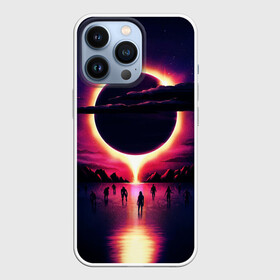 Чехол для iPhone 13 Pro с принтом Retrowave   bleeding sun в Екатеринбурге,  |  | cosmos | dark all day | gunship | retro wave | retrowave | stars