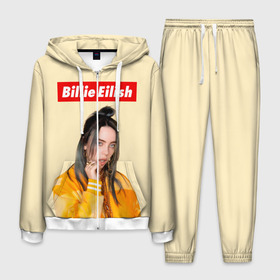 Мужской костюм 3D с принтом BILLIE EILISH. в Екатеринбурге, 100% полиэстер | Манжеты и пояс оформлены тканевой резинкой, двухслойный капюшон со шнурком для регулировки, карманы спереди | be | billie | billie eilish | blohsh | ghoul | билли | билли айлиш