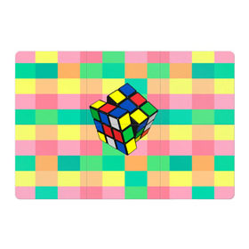Магнитный плакат 3Х2 с принтом Кубик Рубика в Екатеринбурге, Полимерный материал с магнитным слоем | 6 деталей размером 9*9 см | Тематика изображения на принте: игра | интеллект | куб | кубик | рубик | ум