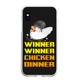 Чехол для iPhone XS Max матовый с принтом Winner Chicken Dinner в Екатеринбурге, Силикон | Область печати: задняя сторона чехла, без боковых панелей | asia | battle | chicken | dinner | duo | epic | guide | lucky | map | miramar | mobile | mortal | pro | royale | solo | winner | битва | лут | пабг | пубг | стрим | топ