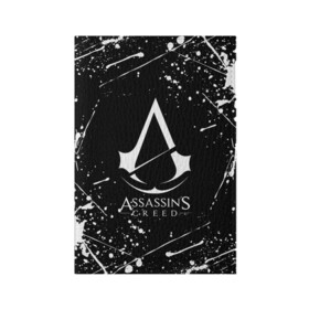 Обложка для паспорта матовая кожа с принтом ASSASSIN`S CREED в Екатеринбурге, натуральная матовая кожа | размер 19,3 х 13,7 см; прозрачные пластиковые крепления | slayer | асасин | ассасин крид | ассассин | тамплиеры