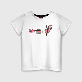 Детская футболка хлопок с принтом NUTELLA в Екатеринбурге, 100% хлопок | круглый вырез горловины, полуприлегающий силуэт, длина до линии бедер | Тематика изображения на принте: 14 февраля | антивалентин | день святого  валентина | любовь | подарок