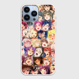 Чехол для iPhone 13 Pro Max с принтом MANY FACES OF AHEGAO color в Екатеринбурге,  |  | ahegao | anime | manga | neko | o face | аниме | ахегао | девушки | иероглифы | картинки | коллаж | лица | манга | тян | тянки | язык