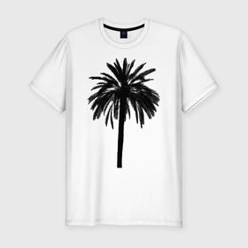 Мужская футболка премиум с принтом Тропики в Екатеринбурге, 92% хлопок, 8% лайкра | приталенный силуэт, круглый вырез ворота, длина до линии бедра, короткий рукав | джунгли | мода | пальма | природа | солнце | стиль | тропики