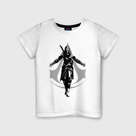 Детская футболка хлопок с принтом ASSASSIN`S CREED | АССАСИН С КРИД (Z) в Екатеринбурге, 100% хлопок | круглый вырез горловины, полуприлегающий силуэт, длина до линии бедер | slayer | асасин | ассасин крид | ассассин | тамплиеры