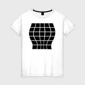 Женская футболка хлопок с принтом Иллюзия большой груди в Екатеринбурге, 100% хлопок | прямой крой, круглый вырез горловины, длина до линии бедер, слегка спущенное плечо | 3d | 3д | для девушек | иллюзия | иллюзия большой груди | обманка | подарок | прикол