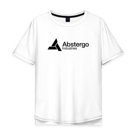 Мужская футболка хлопок Oversize с принтом Abstergo Industries в Екатеринбурге, 100% хлопок | свободный крой, круглый ворот, “спинка” длиннее передней части | black flag | brotherhood | chronicles | creed | game | origins | revelations | rogue | syndicate | unity | альтаир | ассасин | игры | кинжал | пираты