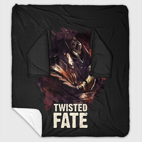 Плед с рукавами с принтом Twisted Fate в Екатеринбурге, 100% полиэстер | Закругленные углы, все края обработаны. Ткань не мнется и не растягивается. Размер 170*145 | Тематика изображения на принте: jinx | kda | league | lol | moba | pentakill | riot | rise | rus | skins | варвик | варус | воин | легенд | лига | лол | маг | стрелок | танк | чемпион