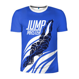 Мужская футболка 3D спортивная с принтом Jump master в Екатеринбурге, 100% полиэстер с улучшенными характеристиками | приталенный силуэт, круглая горловина, широкие плечи, сужается к линии бедра | cliff diving | dive | diving | swimming | плавание | прыжки в воду | спорт