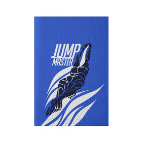 Обложка для паспорта матовая кожа с принтом Jump master в Екатеринбурге, натуральная матовая кожа | размер 19,3 х 13,7 см; прозрачные пластиковые крепления | cliff diving | dive | diving | swimming | плавание | прыжки в воду | спорт