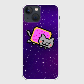 Чехол для iPhone 13 mini с принтом Nyan Cat в Екатеринбурге,  |  | cat | meme | nyan cat | space | youtube | животное | звезды | интернет | космос | кошка | мем | прикол | радуга | юмор | ютуб