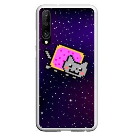 Чехол для Honor P30 с принтом Nyan Cat в Екатеринбурге, Силикон | Область печати: задняя сторона чехла, без боковых панелей | cat | meme | nyan cat | space | youtube | животное | звезды | интернет | космос | кошка | мем | прикол | радуга | юмор | ютуб