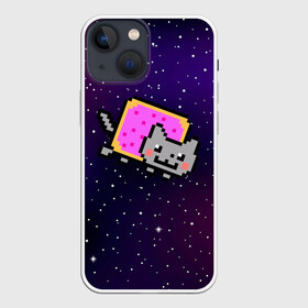 Чехол для iPhone 13 mini с принтом Nyan Cat в Екатеринбурге,  |  | Тематика изображения на принте: cat | meme | nyan cat | space | youtube | животное | звезды | интернет | космос | кошка | мем | прикол | радуга | юмор | ютуб