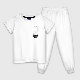 Детская пижама хлопок с принтом Кот в Екатеринбурге, 100% хлопок |  брюки и футболка прямого кроя, без карманов, на брюках мягкая резинка на поясе и по низу штанин
 | забавная | карман | кот