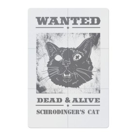 Магнитный плакат 2Х3 с принтом schrodingers cat в Екатеринбурге, Полимерный материал с магнитным слоем | 6 деталей размером 9*9 см | Тематика изображения на принте: cat | dead | schrodingers cat | wanted | кот | кот шредингера | котик | котэ | розыск